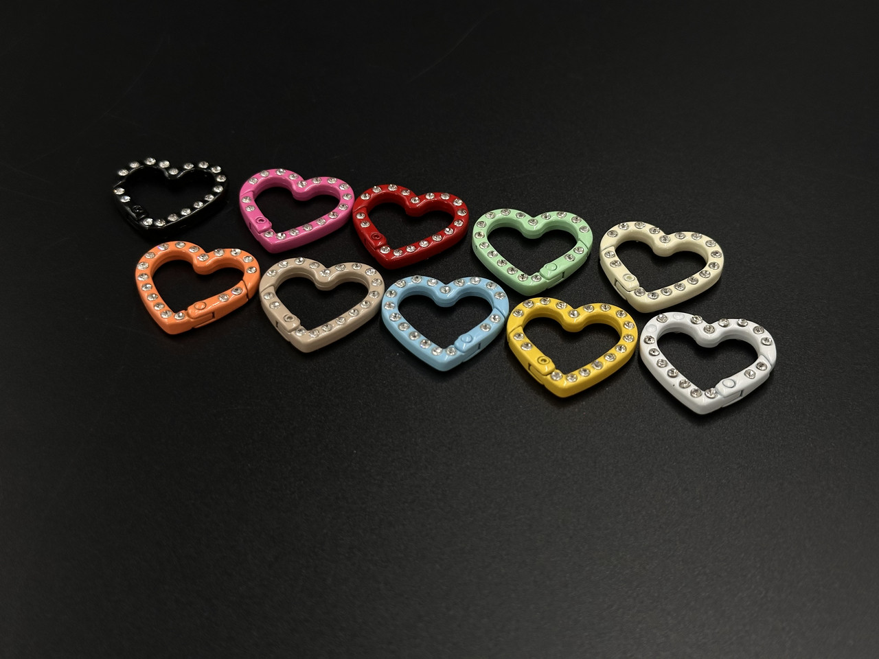 Кільце-самозатискач. Сердечко Колір "Різнокольорові". 25мм