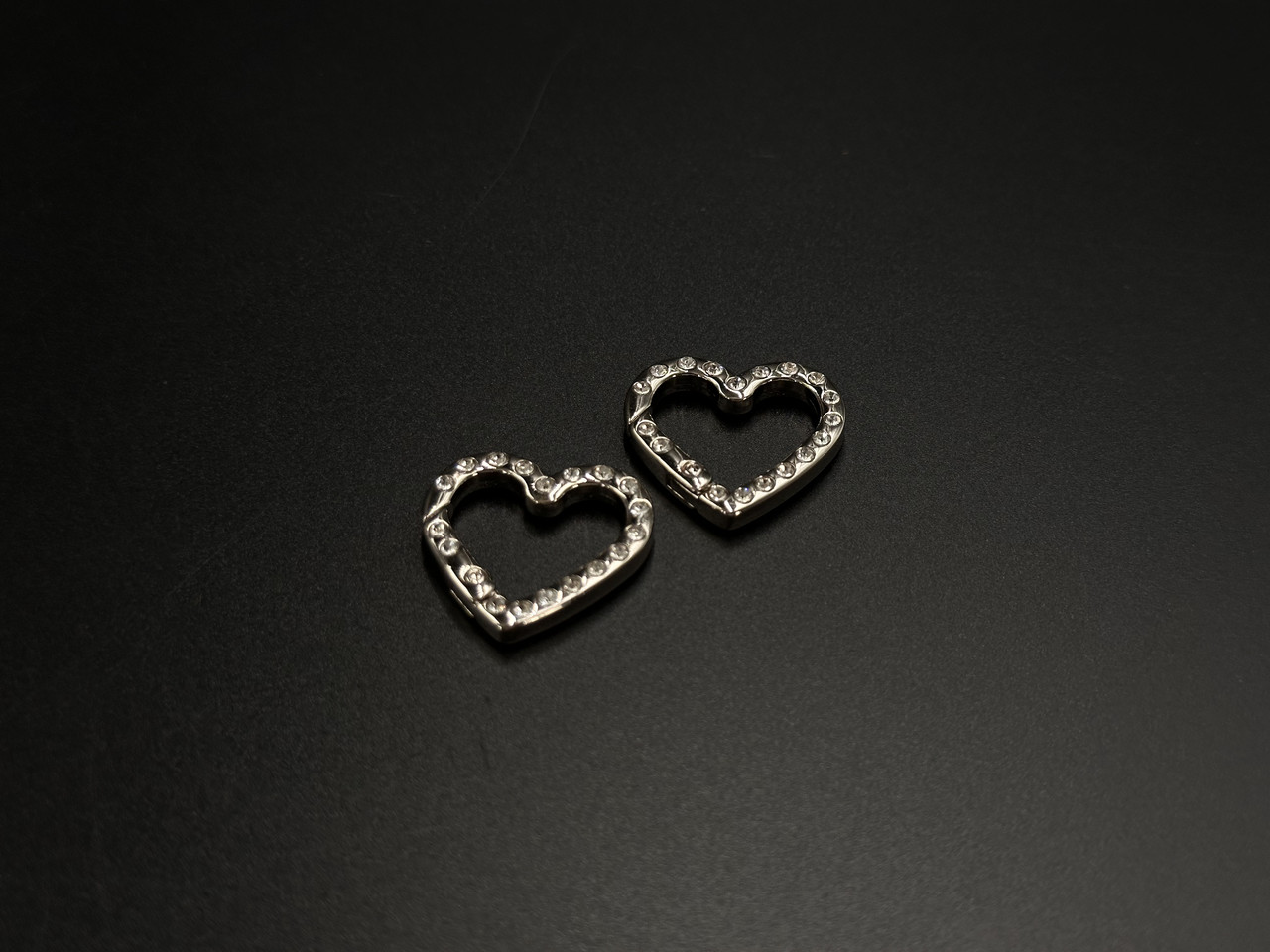 Кільце-самозатискач. Сердечко Колір "срібний". 25мм