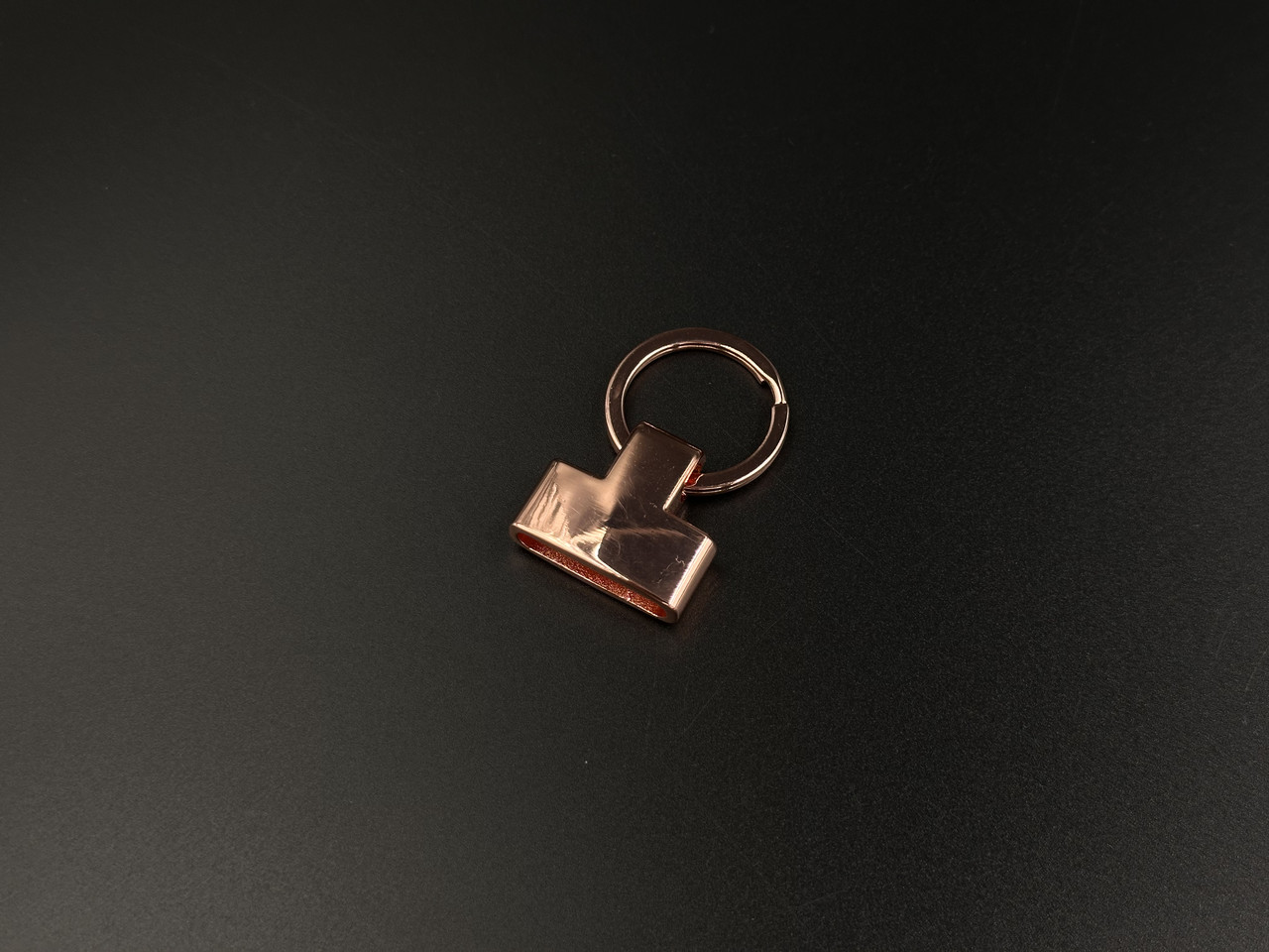 Тримач для брелока 22мм. Колір рожеве золото.