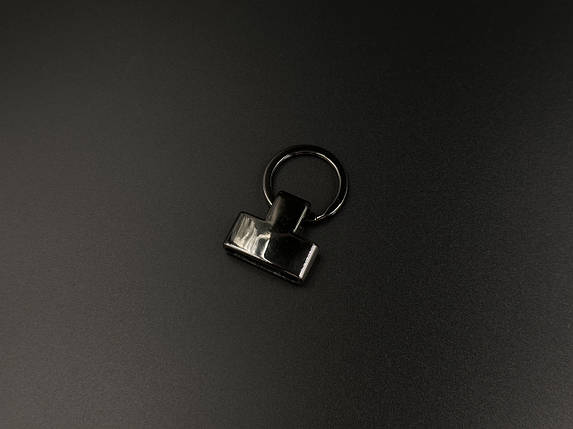 Тримач для брелока 22мм. Колір темне срібло., фото 1