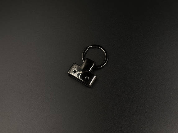 Тримач для брелока 22мм. Колір темне срібло., фото 3