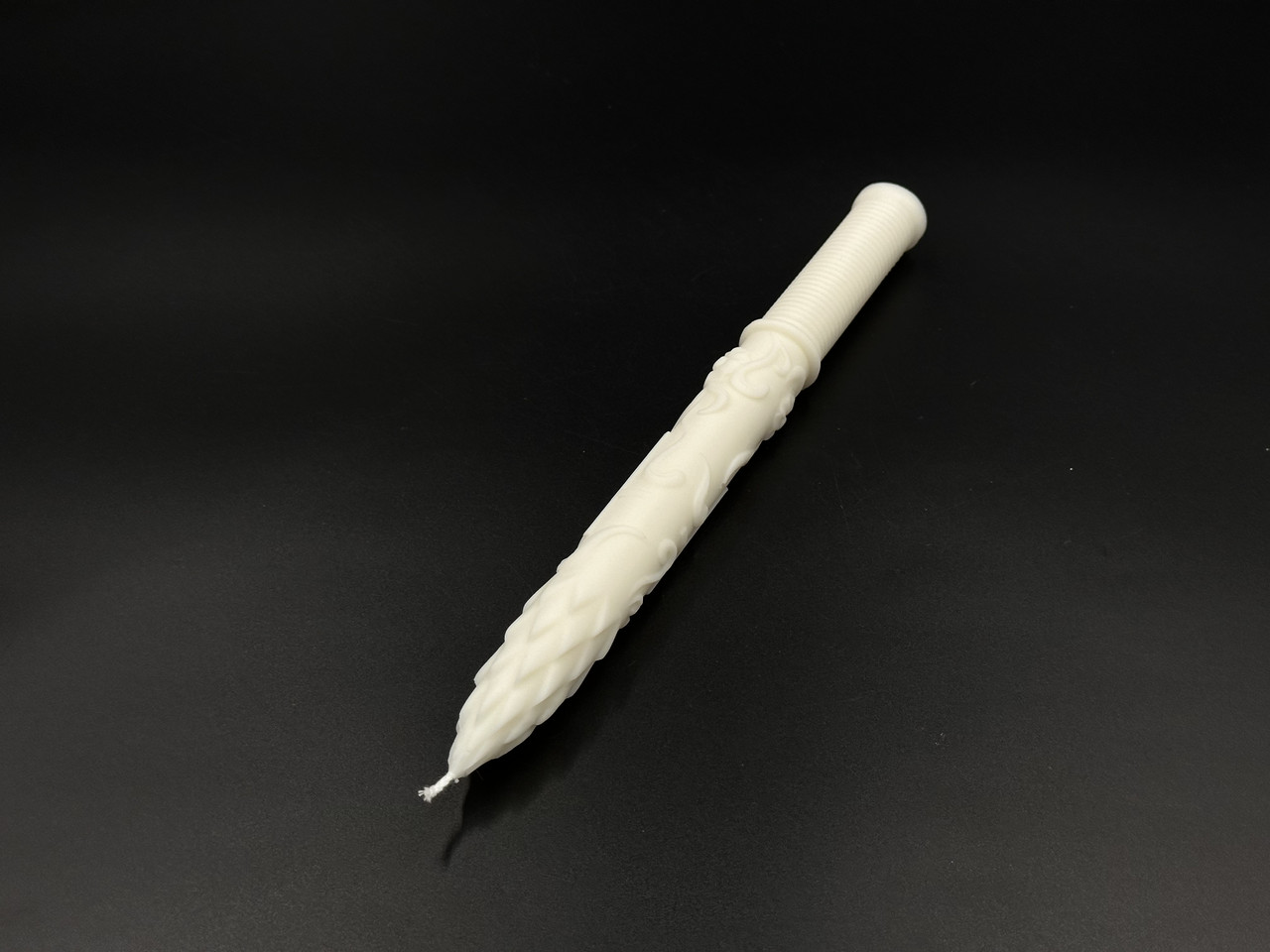 Свічка столова соєва. Великодня. 25см 72 грам. Колір Білий