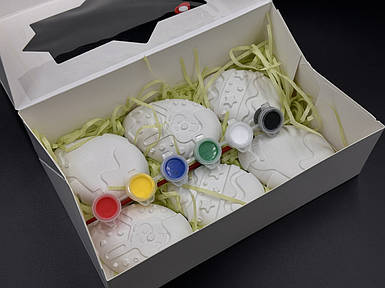 Набір гіпсових фігурок для розмальовування Великодній. 6шт.