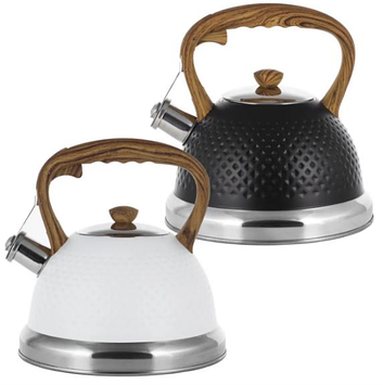 Чайник з нержавіючої сталі Kamille KM-1098 2,7л зі свистком і ручкою soft touch