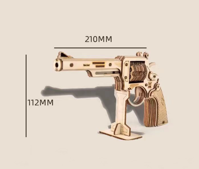 Дерев'яна іграшка револьвер Кольт 3D