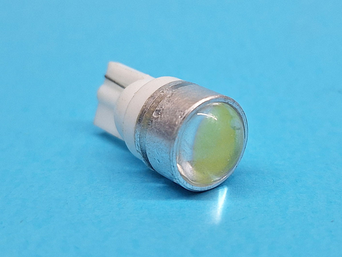 Світлодіодна лампа T10 W2,1x9,5d 0,5W 12V WHITE з лінзою