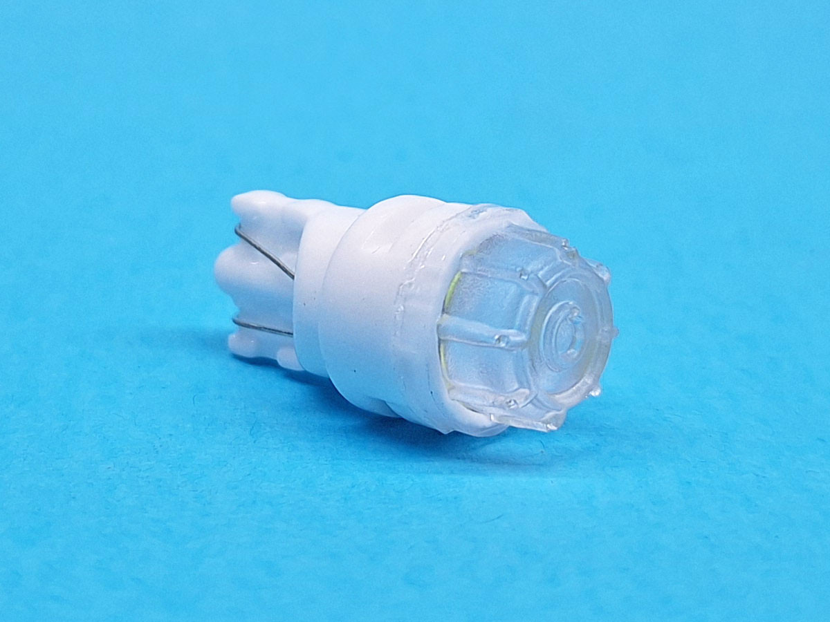 Світлодіодна лампа T10 W2,1x9,5d 12V 3 SMD 2835 WHITE прозора лінза (NUT SM), керамічний цоколь