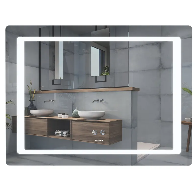 Дзеркало Mixxus STYLE MR13-90x70-REVERSE з LED Touch, Anti-fog, димером, рег. яскравості (MI6667), фото 1