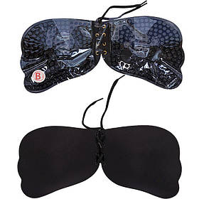 Силіконовий бюстгальтер невидимка "В" чорний 28613-1 KNZ