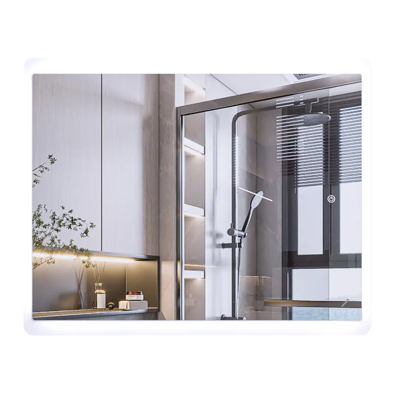 Дзеркало Mixxus Premium OLIVARY MR19-100x80-REVERSE (LED Touch, Anti-fog, димер (3-6,5kK)) (MP6629), фото 1