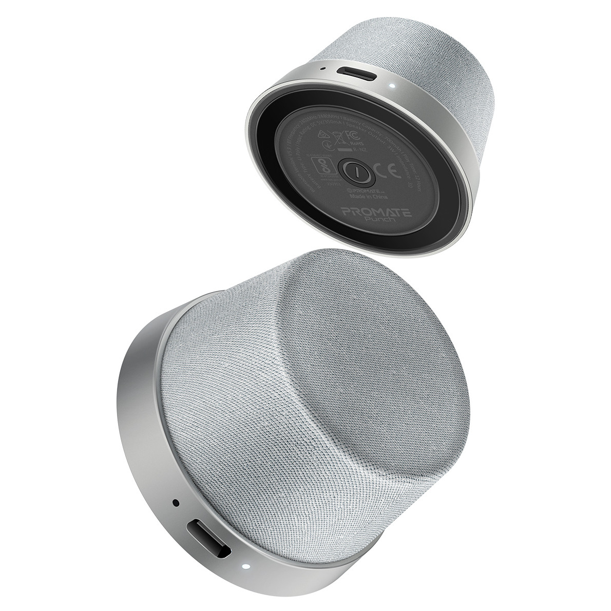 Портативна Bluetooth колонка Promate Punch 3W Silver (punch.silver), фото 1