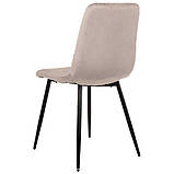 Стілець Cherry чорний/ вельвет світло-сірий, фото 5