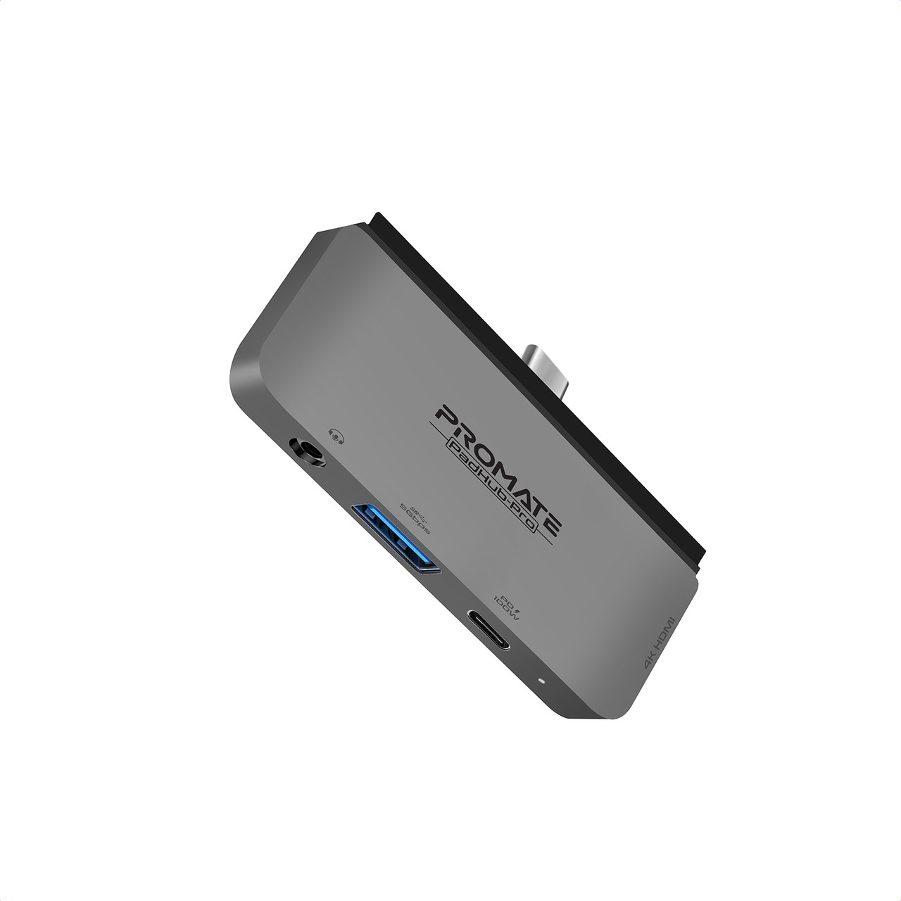 Концентратор (USB-хаб) USB Type-C Promate PadHub-Pro 4 in 1 Grey (padhub-pro.grey)