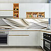Кухонна панель жорстка ПЕТ, Самофіксуюча 68 х 305 см (товщина 2,0 мм) ЗД абстракція хвиль, фото 8