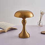 ACMHNC Nordic Перезаряджається світлодіодна настільна лампа Акумуляторна грибна лампа, Сенсорна затемнювана настільна лампа, фото 4