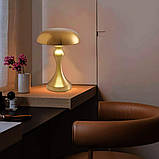 ACMHNC Nordic Перезаряджається світлодіодна настільна лампа Акумуляторна грибна лампа, Сенсорна затемнювана настільна лампа, фото 3