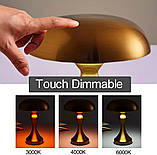 ACMHNC Nordic Перезаряджається світлодіодна настільна лампа Акумуляторна грибна лампа, Сенсорна затемнювана настільна лампа, фото 5