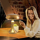 ACMHNC Nordic Перезаряджається світлодіодна настільна лампа Акумуляторна грибна лампа, Сенсорна затемнювана настільна лампа, фото 6