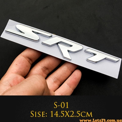 Автозначок SRT 3D-наклейка на автомобіль мотоцикл машину 95 мм