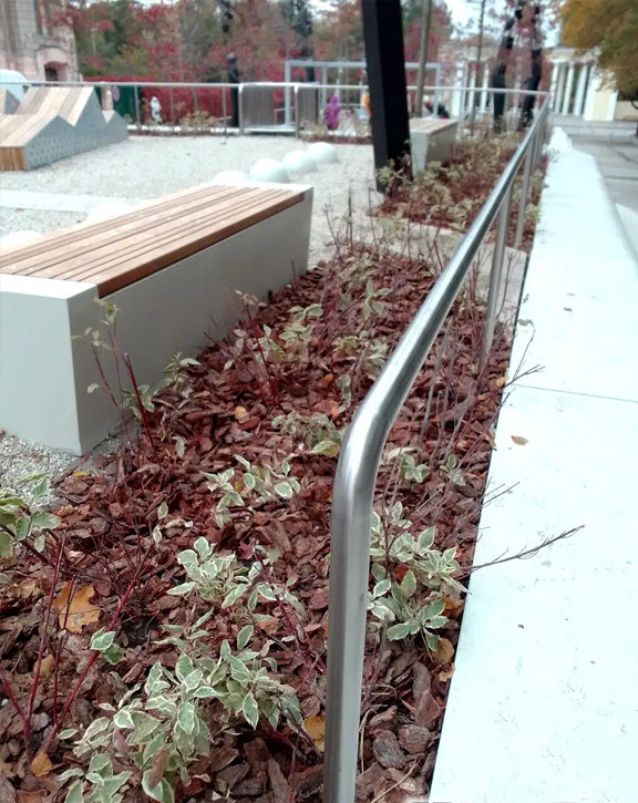 Перила без ригелів для велодоріжок з нержавіючої сталі