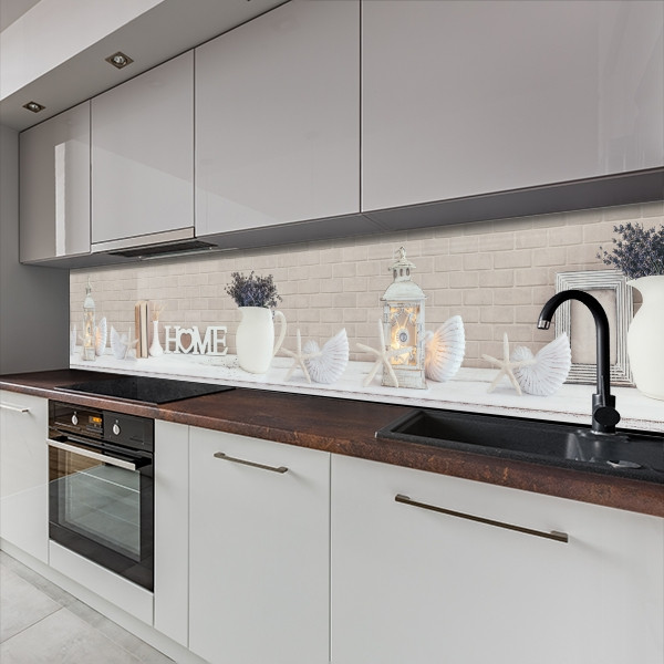 Кухонна панель жорстка ПЕТ, Самофіксуюча 62 х 410 см (товщина 1,2 мм) домашній затишок, фото 1