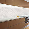 Кухонна панель жорстка ПЕТ, Самофіксуюча 62 х 205 см (товщина 1,2 мм) світлий кірпіч, фото 7