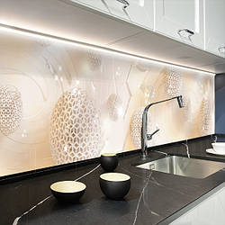 Кухонна панель жорстка ПЕТ, Самофіксуюча 62 х 205 см (товщина 1,2 мм) блискучі 3Д кулі