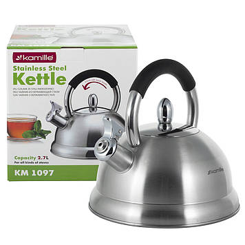 Чайник з нержавіючої сталі Kamille KM-1097 2,7 л зі свистком