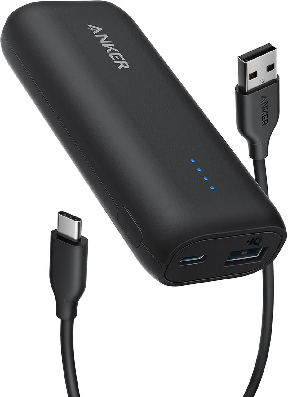 СТОК без упаковки Anker Power Bank, ультракомпактний портативний зарядний пристрій ємністю 5200 мАг, акумулятор PowerCore 5K