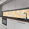 Кухонна панель жорстка ПЕТ, Самофіксуюча 62 х 410 см (товщина 1,2 мм) Кольоровий мармур, фото 9