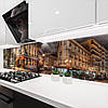 Кухонна панель жорстка ПЕТ, Самофіксуюча 68 х 305 см (товщина 2,0 мм) нічні вулиці старого міста, фото 7