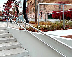 Поручні без ригелів міжсходові, нержавіюча сталь