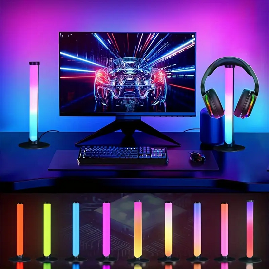 Кольорова стійка світлодіодних ламп RGB 2шт USB 23.5 см RG211