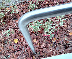 Перила без ригелів сходові для входу в аптеку з нержавіючої сталі