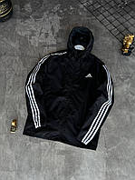 Чоловіча вітровка adidas з капюшоном чорна. Демисезонная куртка Adidas. Вітровка Адідас весна-осінь. Спортивна куртка Adidas.