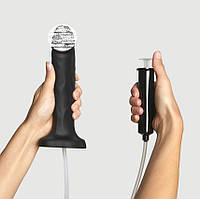 Еякулюючий фалос реалістик Strap-On-Me Squirting Cum Dildo Realistic Black L 17 см