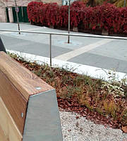 Перила без ригелів в пішохідних зонах з нержавійки