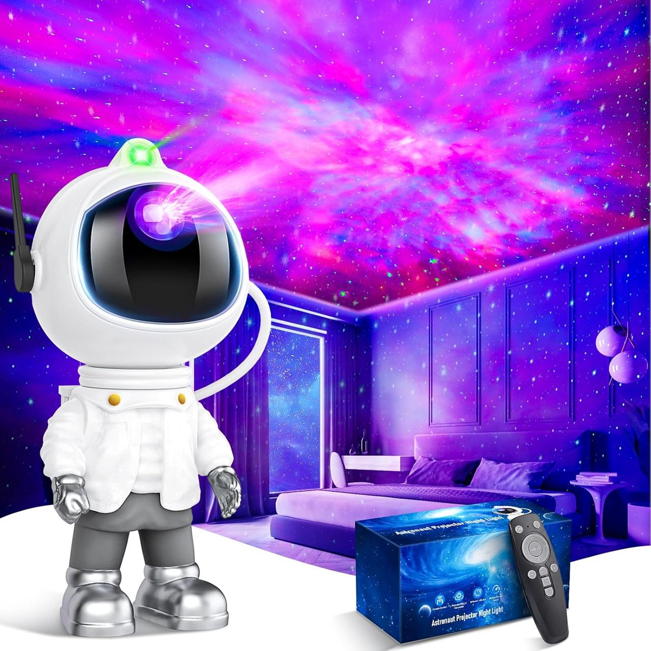 Проектор галактики астронавта Star Light - світлодіодна лампа Space Buddy Starry Projection Night Lights Ceiling Spacebuddy