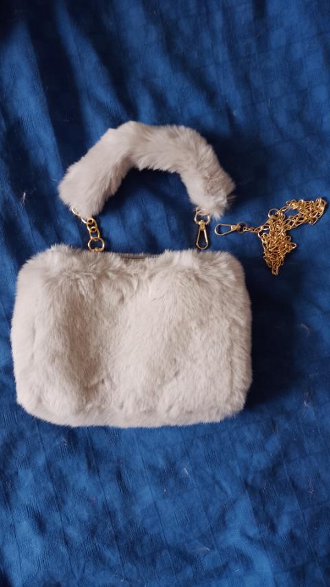 Хутряна плюшева сумка, сумка-клатч, фото 1