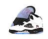 Чоловічі кросівки Nike Air Jordan 5 Paris White Білі Взуття Найк Аір Джордан 5 шкіра рефлективні весна осінь, фото 4
