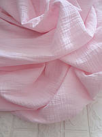 Муслін  Преміум двошаровий ніжно рожевий, Туреччина, щільність 120 г/м2, ширина 160 см