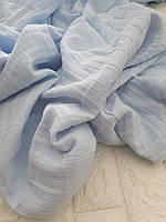 Муслін преміум двошаровий блакитний,  ширина 180 см