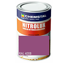 Фарба (нітрофарба) для дерева, ДСП, шпону, фанери матова НЦ Nitroluх, Chemstal, тонується за RAL, RAL 4008
