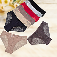 Трусики жіночі бавовняні La Vivas з мереживом 1 шт  Розміри L XL XXL