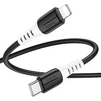 Кабель HOCO  X82 iP PD silicone charging data cable black