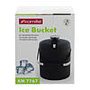 Відро для льоду з нержавіючої сталі з кришкою та щипцями 1,3 л Kamille KM-7767, фото 7