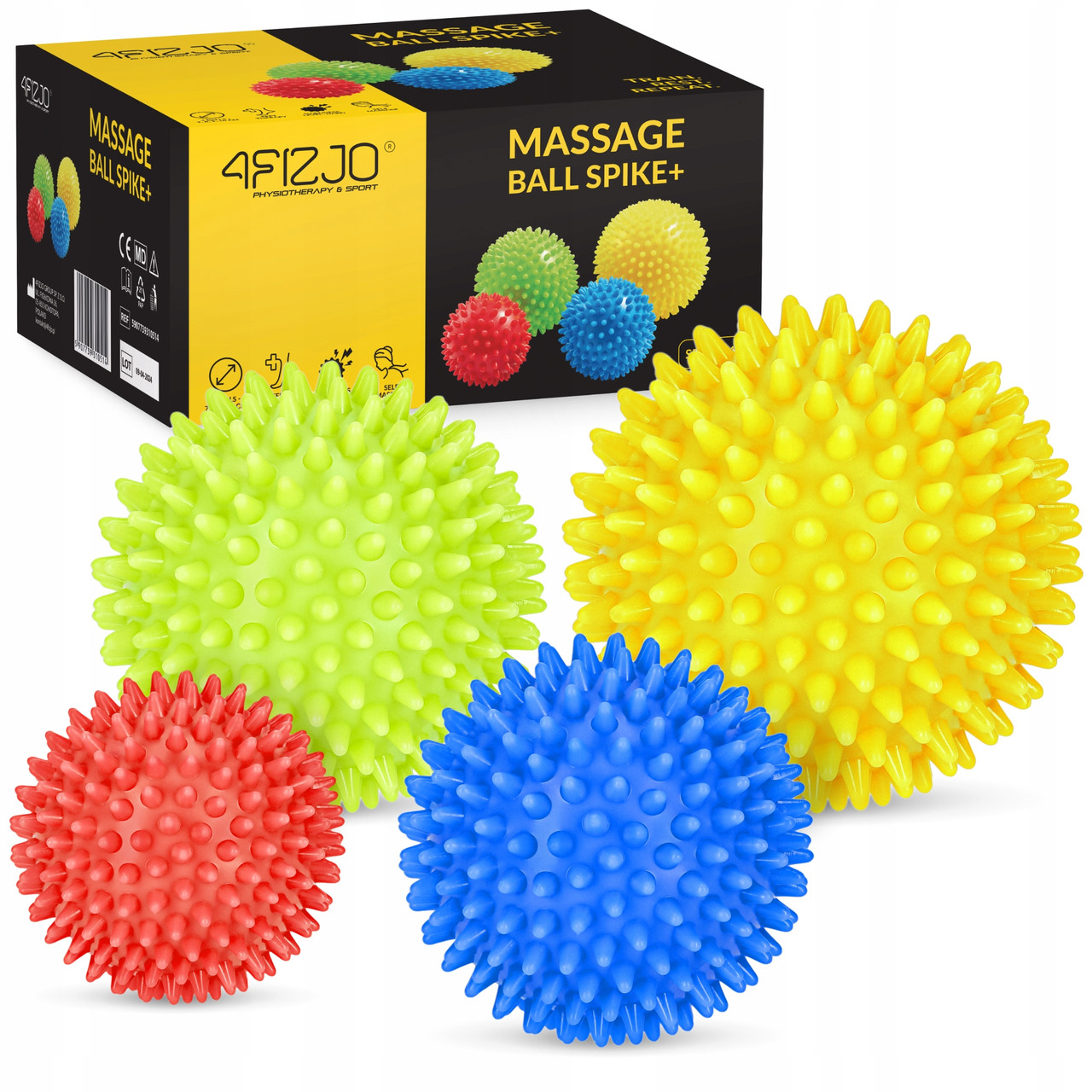 Масажні м'ячі із шипами 4FIZJO Spike Balls 4 шт 4FJ0115 Poland