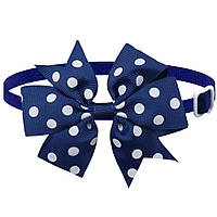 Бантик на шию для собак та котів one size синьо-білий