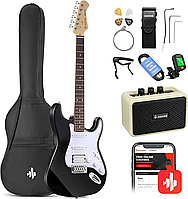 Електрогітара DONNER DST-100 Black - (Комплект)