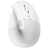 Комп'ютерна миша Logitech Lift for Mac Vertical Ergonomic White, фото 3